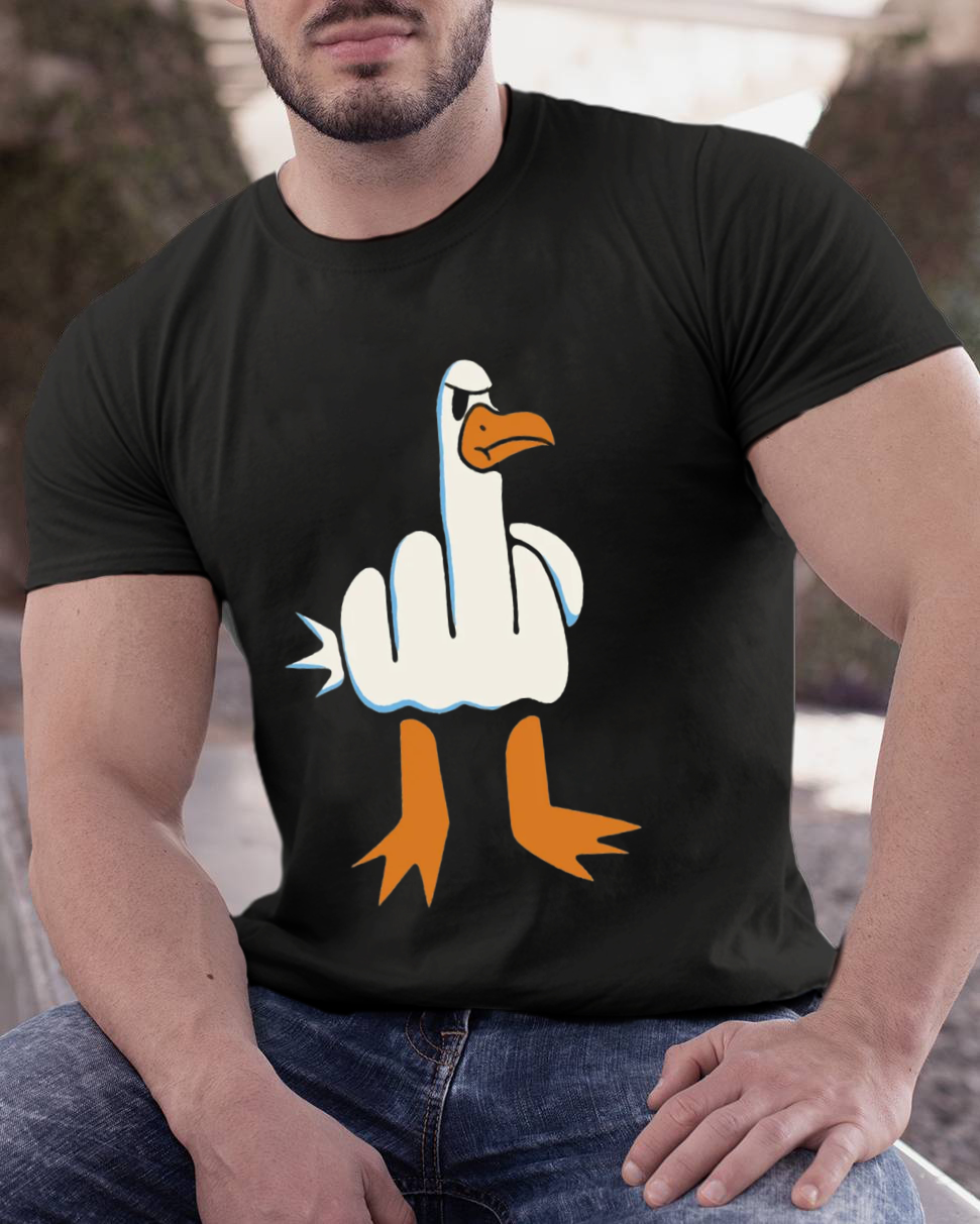 Rude Seagull Design Funny y T-Shirt
