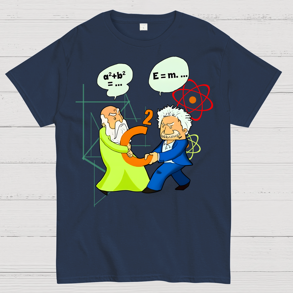 Albert Einstein Pythagoras Physics Mathematics Science  T-Shirt