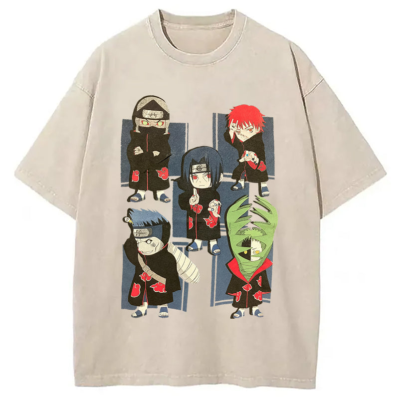 bbb Japanese Anime Chibi Washed T-Shirt