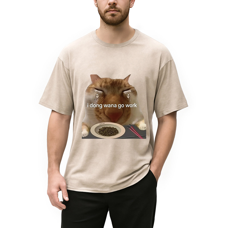 bbb I Dong Wana Go Work Washed T-Shirt