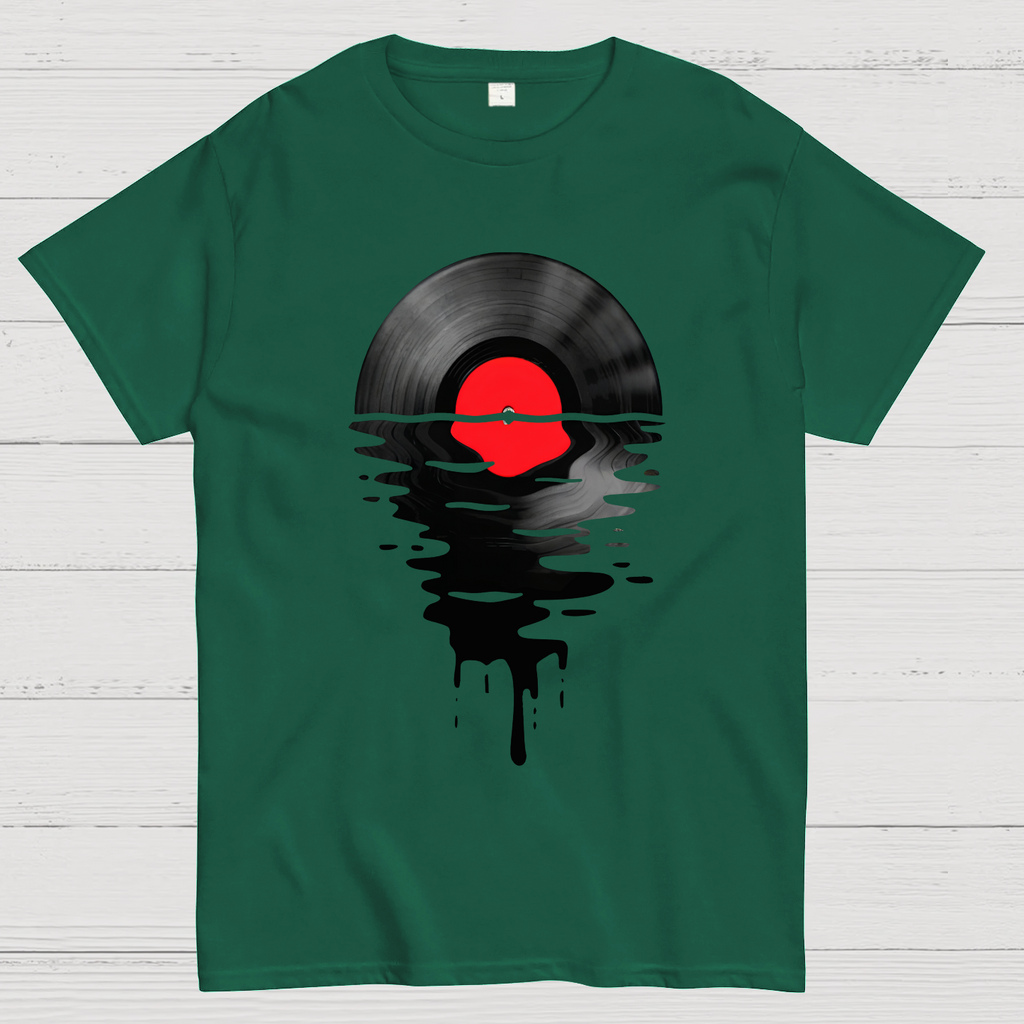 Vinyl LP Music Record Sunset Red  T-Shirt