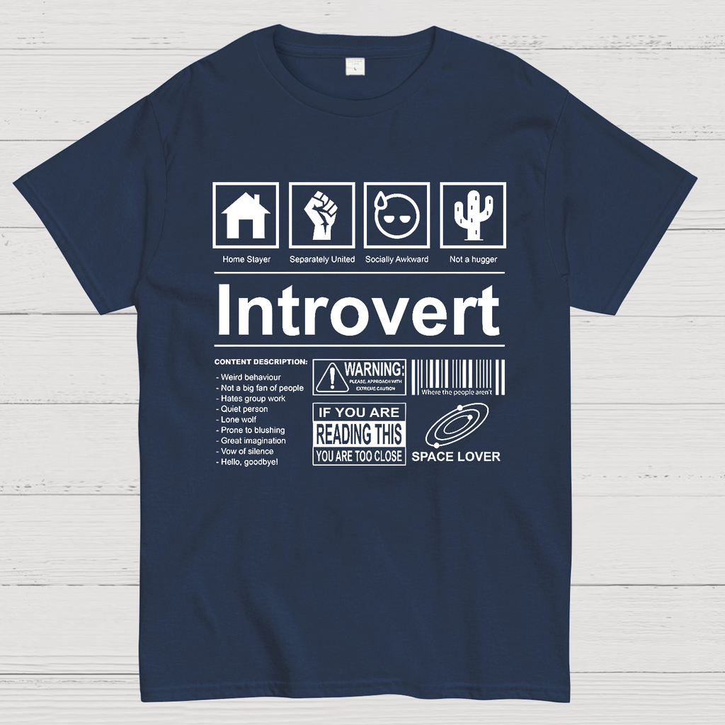 Introvert Label  T-Shirt