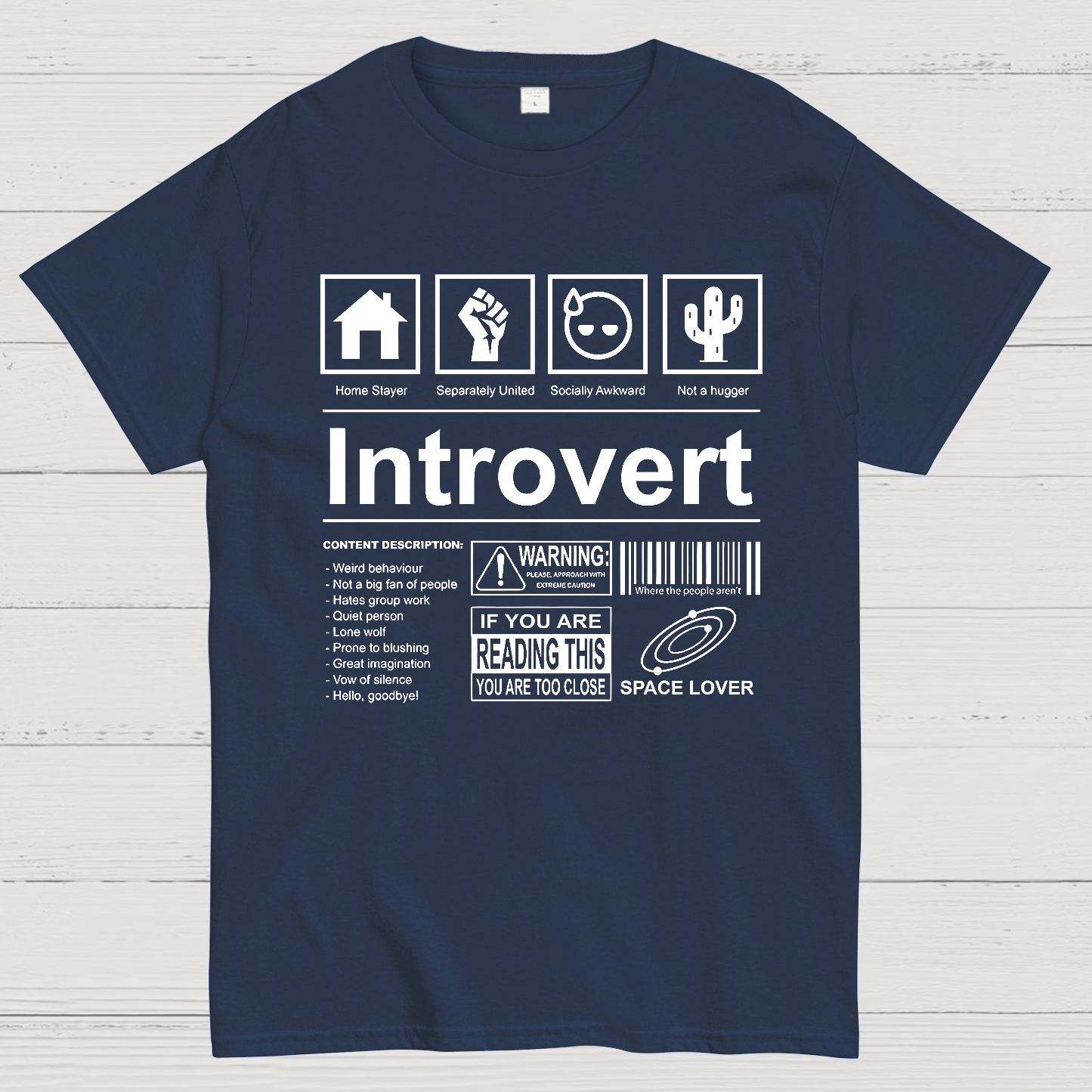 Introvert Label  T-Shirt