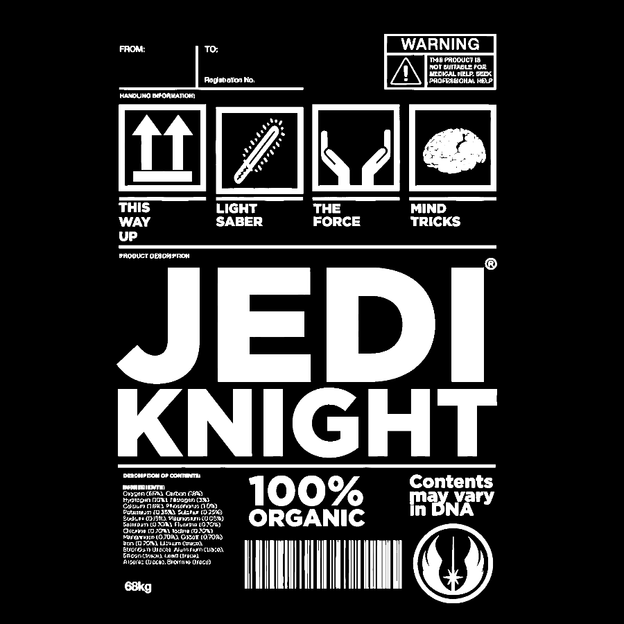 Jedi Knight Tags  T-Shirt
