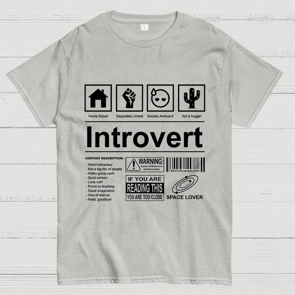 Introvert Label  T-Shirt