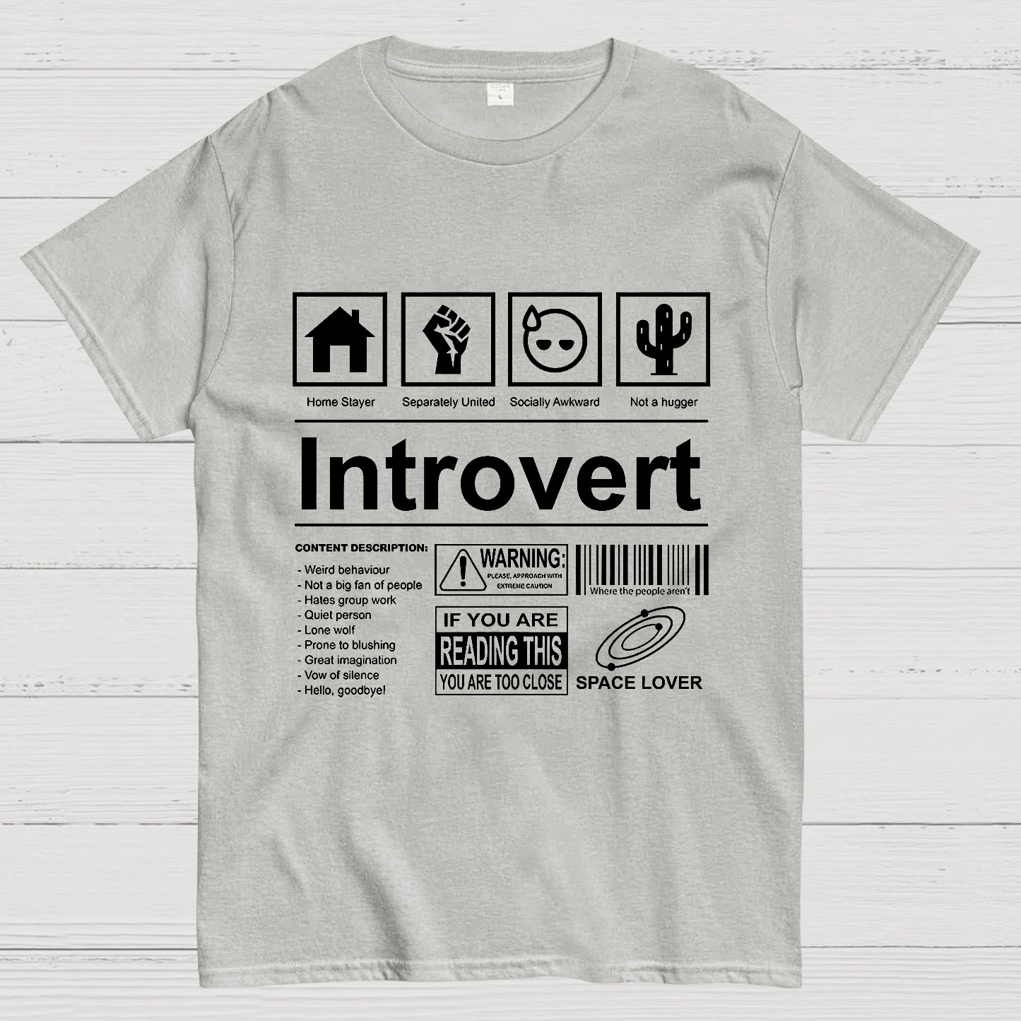 Introvert Label  T-Shirt
