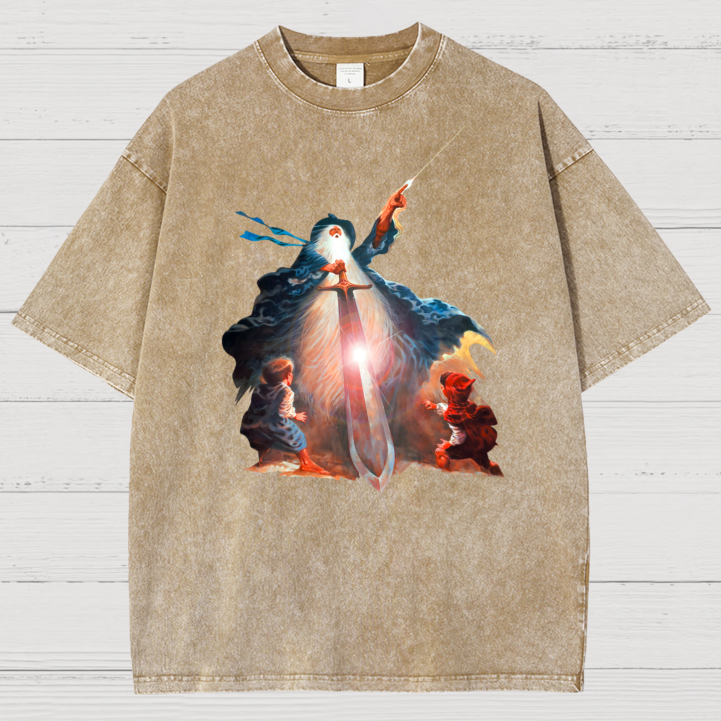 Retro Vintage Fantasy The Lord Of The Rings Unisex Vintage Distressed T-shirt