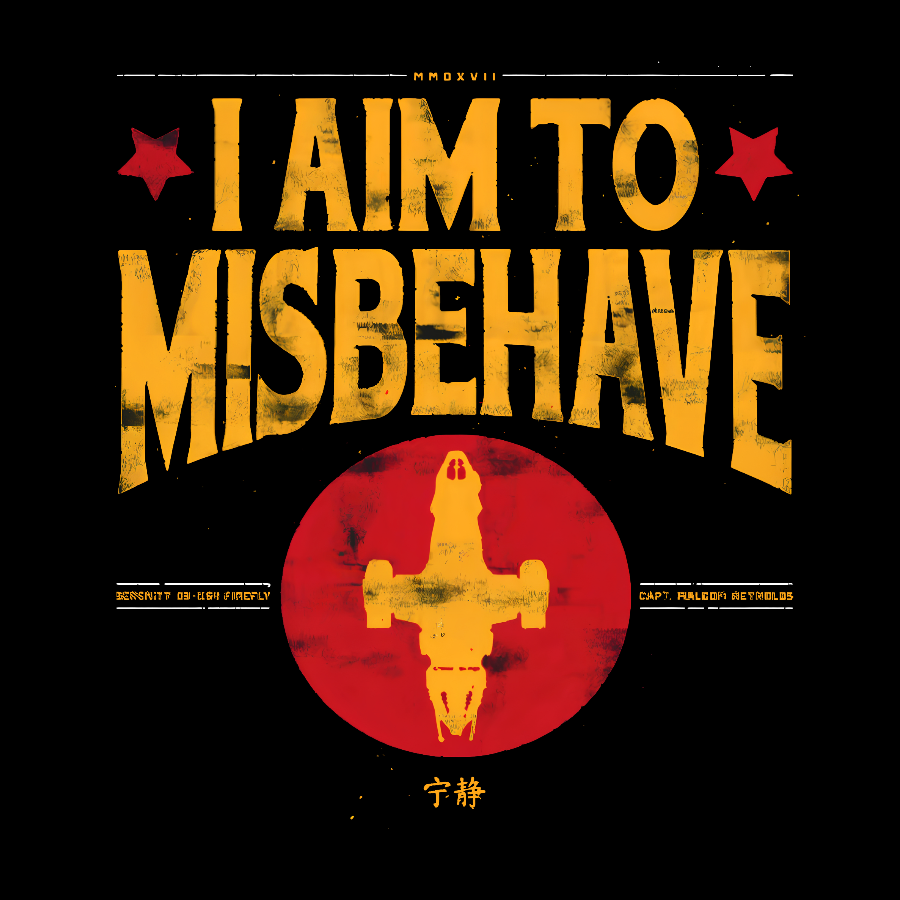 I Aim To Misbehave y T-Shirt