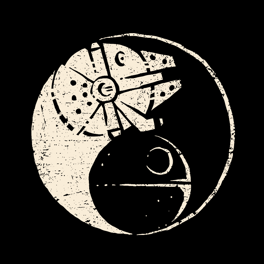 Balancing The Force Front And Back Printing  T-Shirt