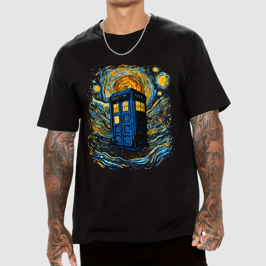 Starry Sky Phone Booth  T-Shirt