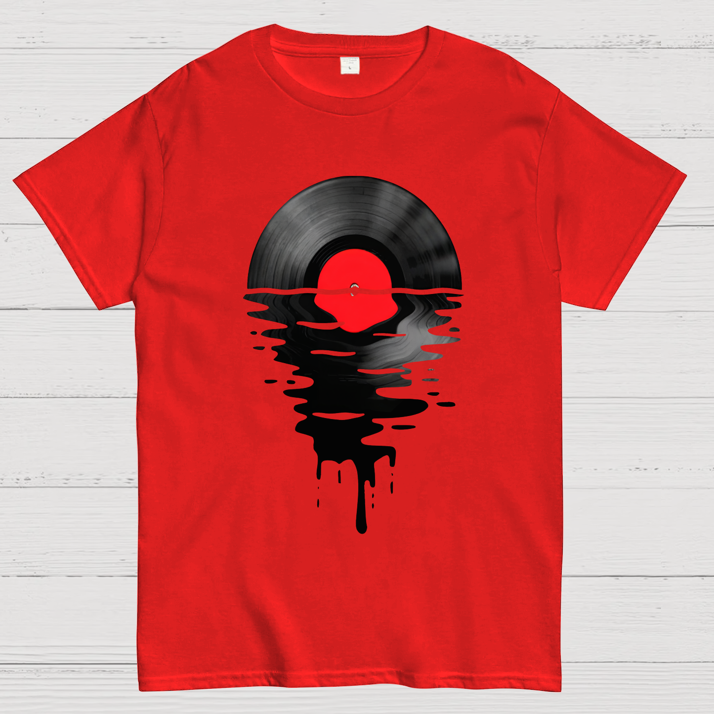 Vinyl LP Music Record Sunset Red  T-Shirt