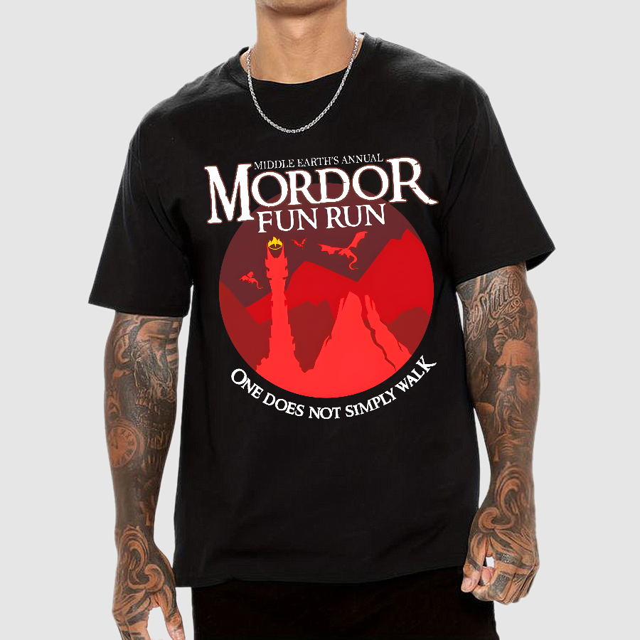 Middle Earth’S Mordor Fun Run One Does Not Simply Walk  T-Shirt