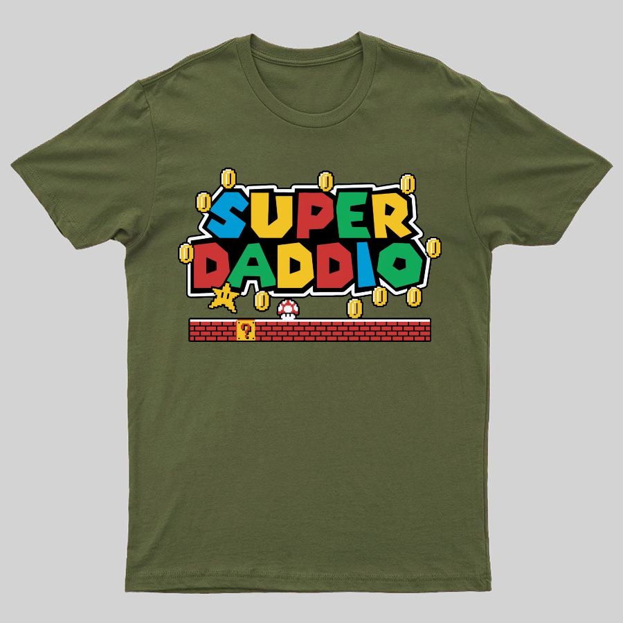 Father's Day Gift Father's Day SUPER DADDIO Gamer Dad y T-Shirt