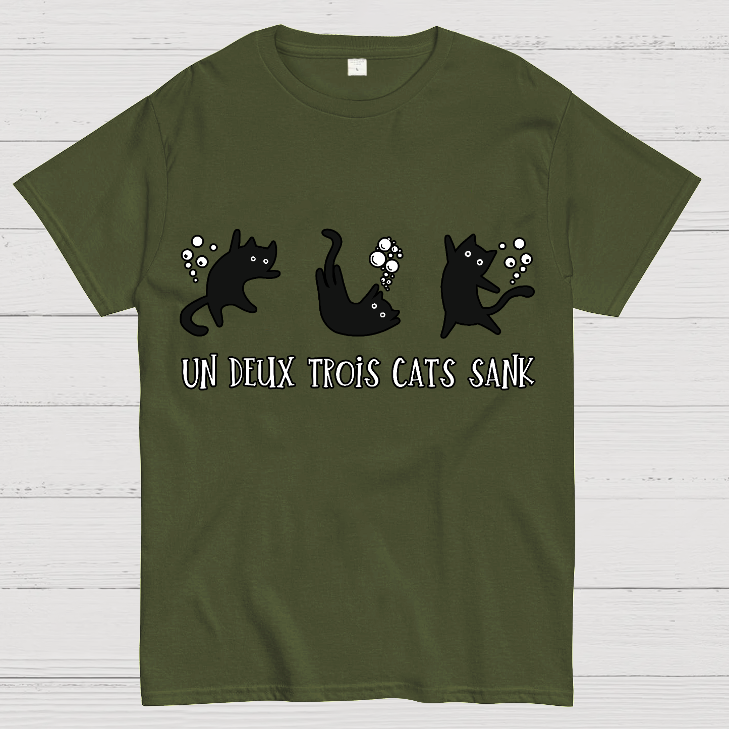 Un Deux Trois Cats Sank  T-Shirt