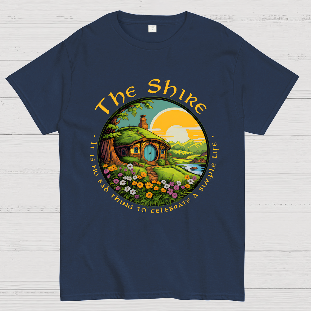 The Shire Home Middle Earth Wizard Journey Fellowship Elvish Bookish  T-Shirt