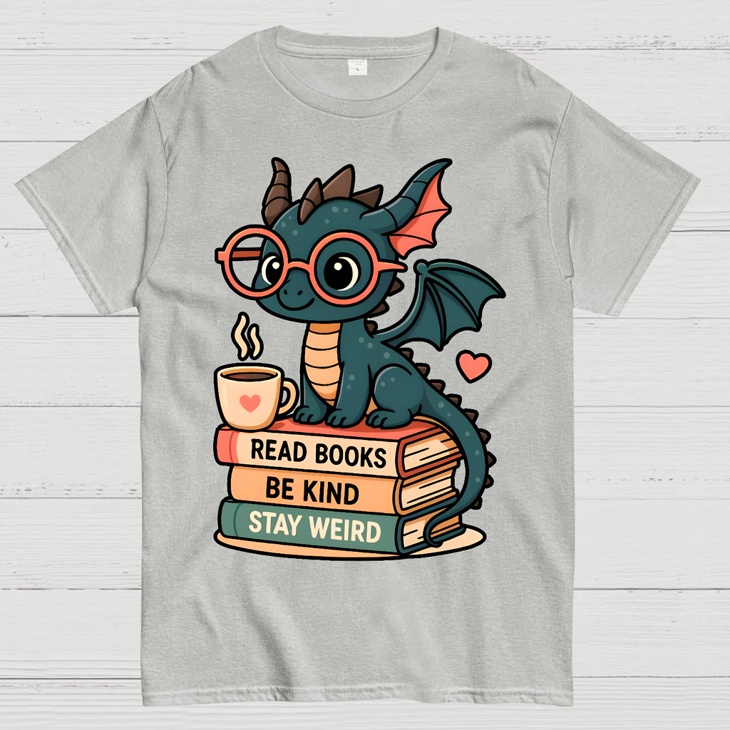 Dragons and Books - Kind and Weird  T-Shirt