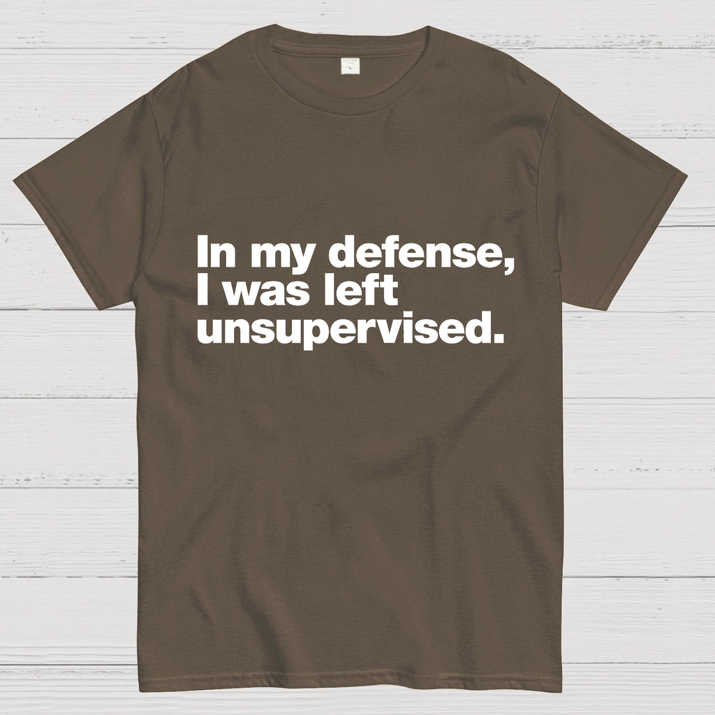 In My Defense, I Was Left Unsupervised.y T-Shirt