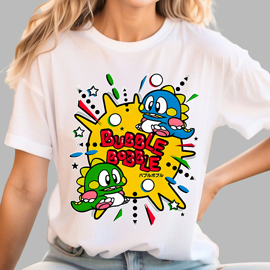 Bubble Bobble Retro Game  T-Shirt