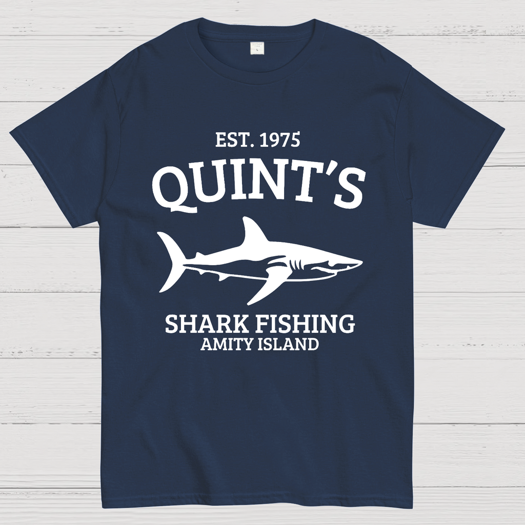 Quint's Shark Fishing Amity Island 1975 Jaws y T-Shirt
