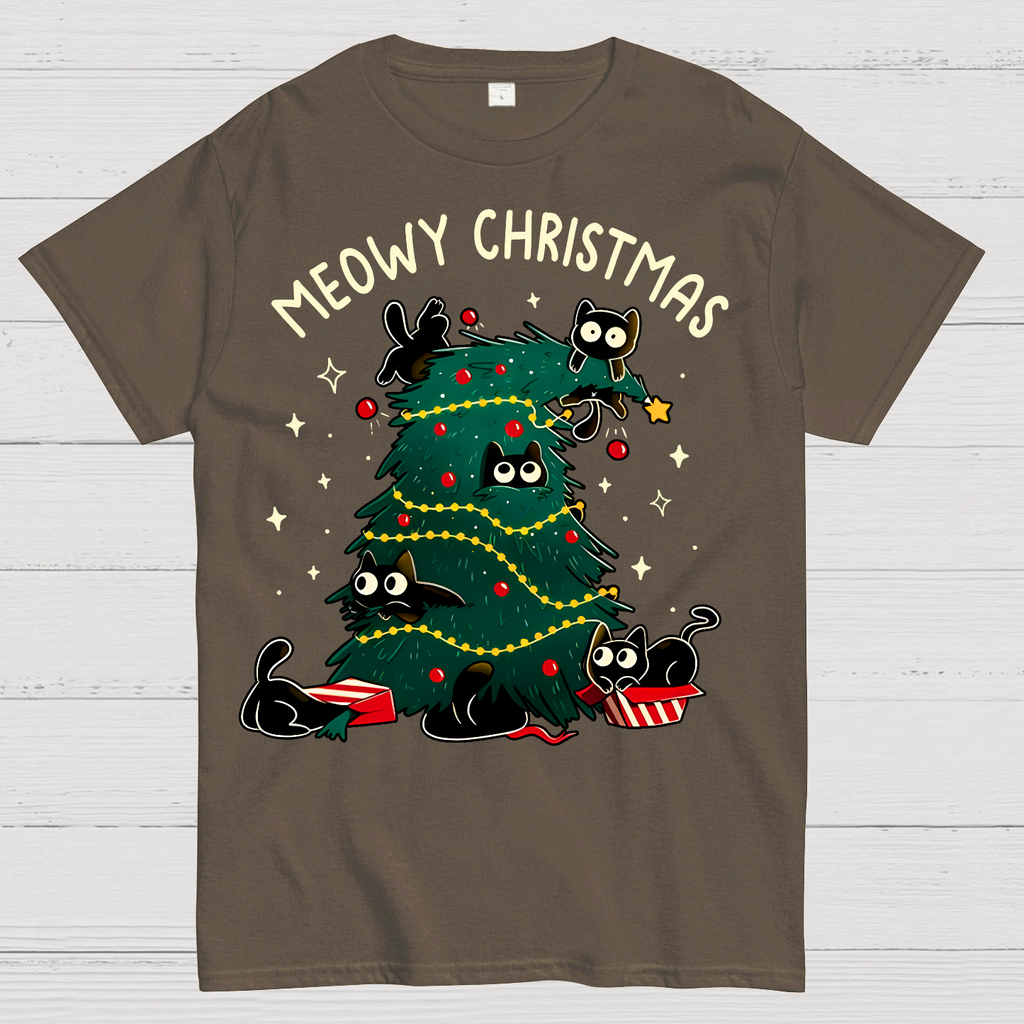 Meowy Christmas Funny Cats  T-Shirt