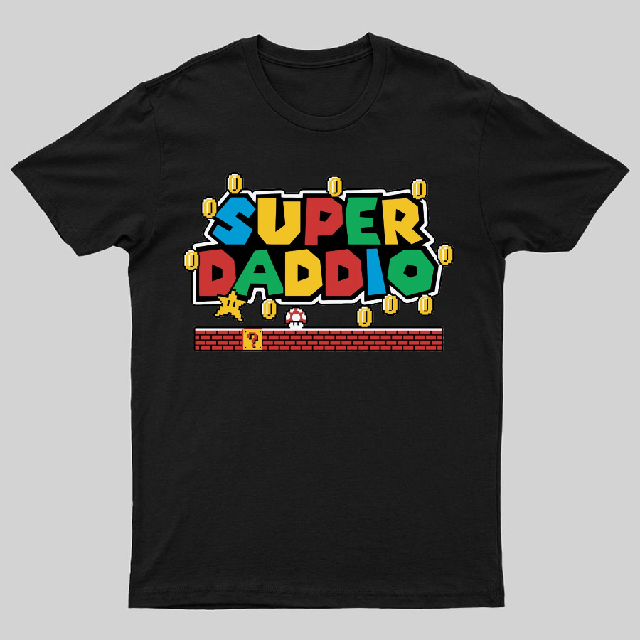 Father's Day Gift Father's Day SUPER DADDIO Gamer Dad y T-Shirt