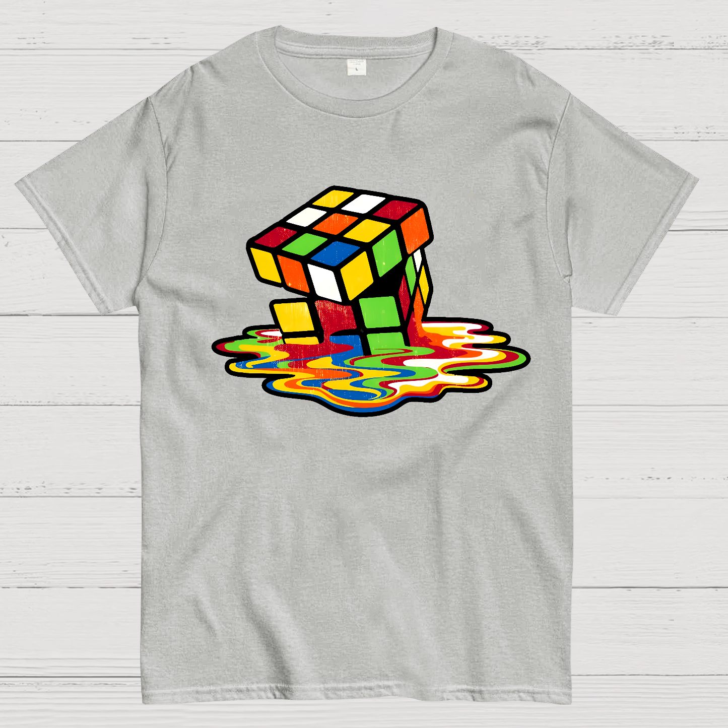 Retro Rubik's Cube Design  T-Shirt