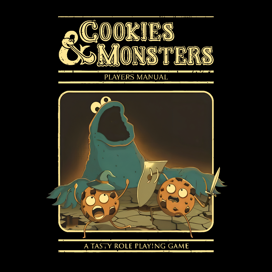 Cookies Monsters Players Manual Nerdy T-Shirt