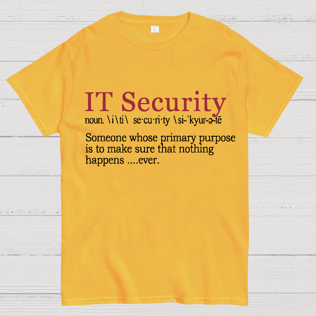 Best Funny IT Security Cybersecurity Definition Gi  T-Shirt