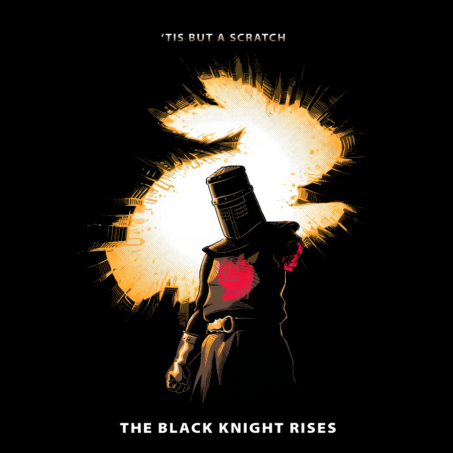 Black Knight vs. Bunny. one will fall.  T-Shirt