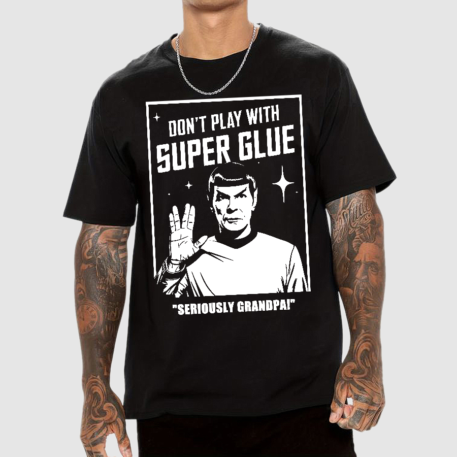 Don't Play With Superglue Grandpa  T-Shirt
