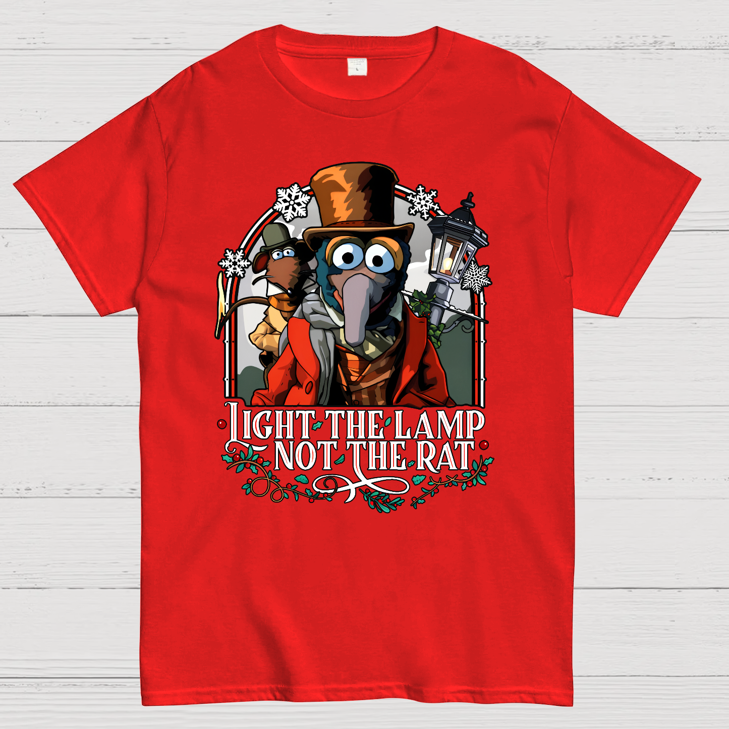 Muppet Christmas Carol - Light the Lamp Not the Rat Magnet  T-Shirt