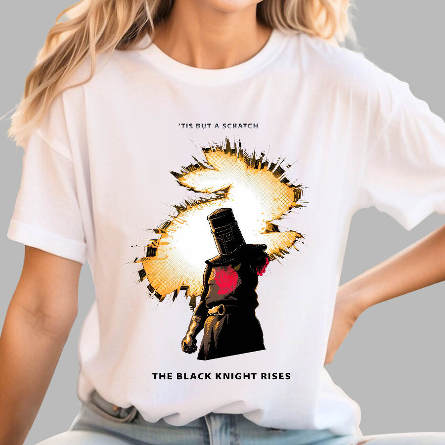 Black Knight vs. Bunny. one will fall.  T-Shirt