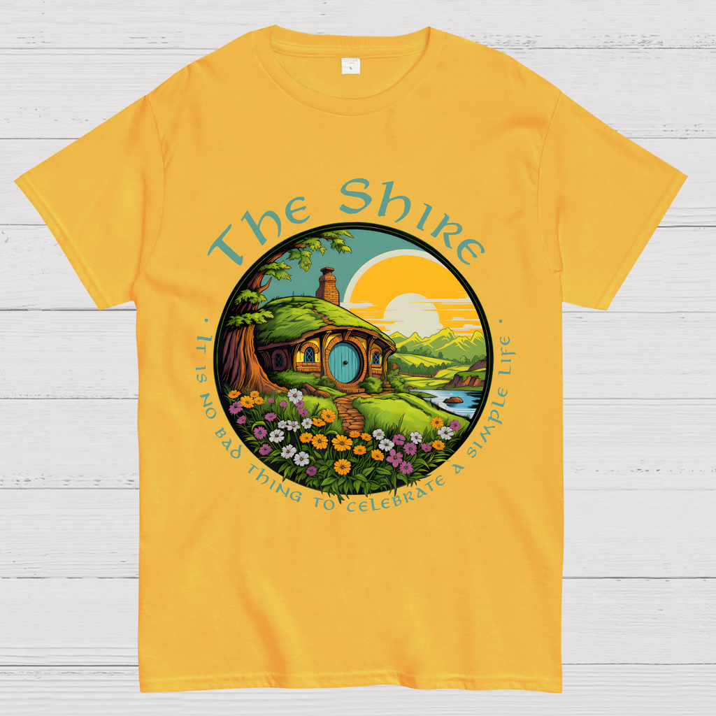 The Shire Home Middle Earth Wizard Journey Fellowship Elvish Bookish  T-Shirt