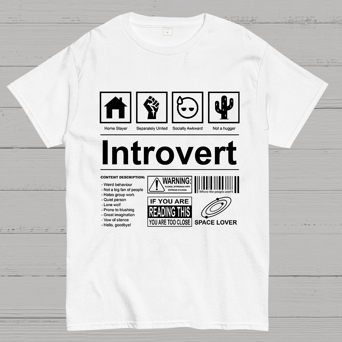 Introvert Label  T-Shirt