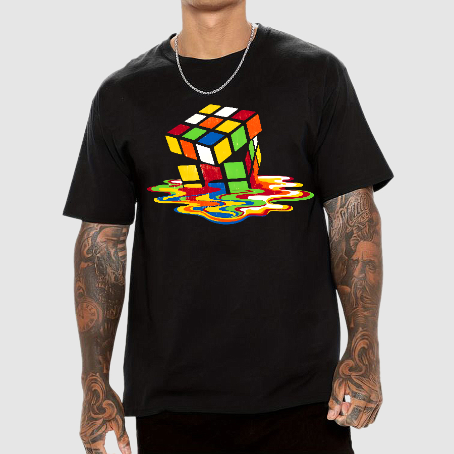 Retro Rubik's Cube Design  T-Shirt