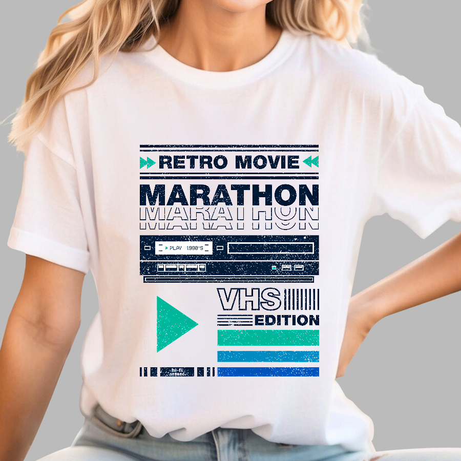 Retro Movie Marathon VHS Edition  T-Shirt