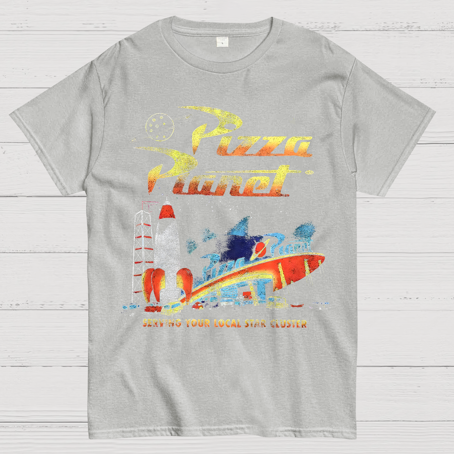 Retro Toy Story Pizza Planet Serving Your Local Star  T-Shirt