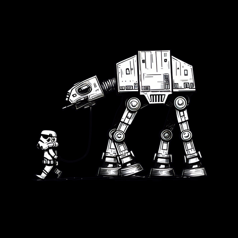 Empire Robot Dog-Planet Battles  T-Shirt