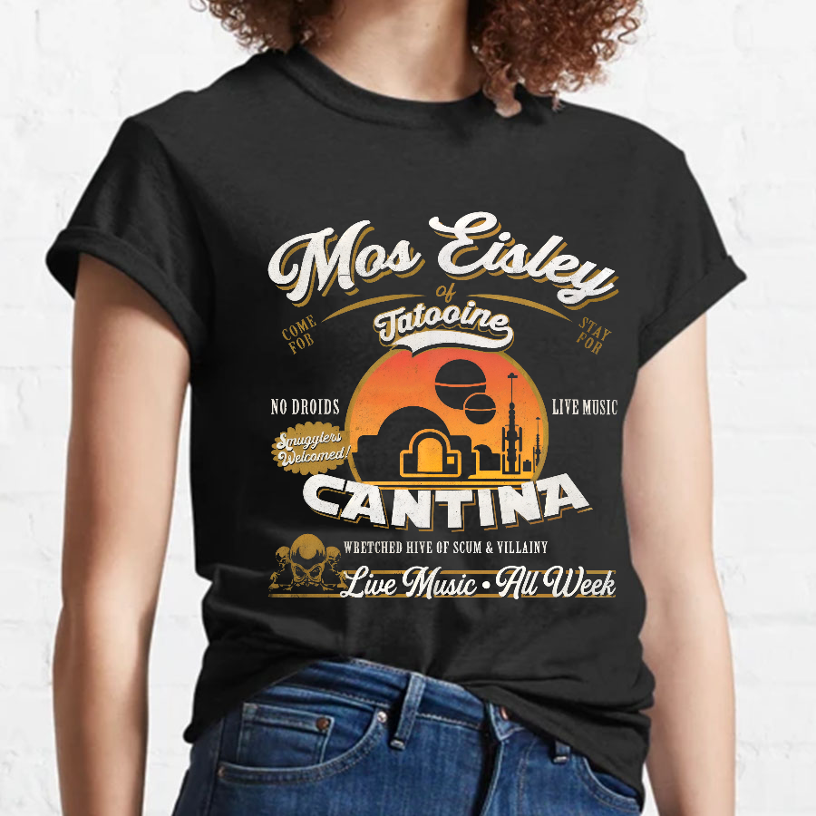 Mos Eisley Star Cantina Tatooine Graphic Print T-Shirt