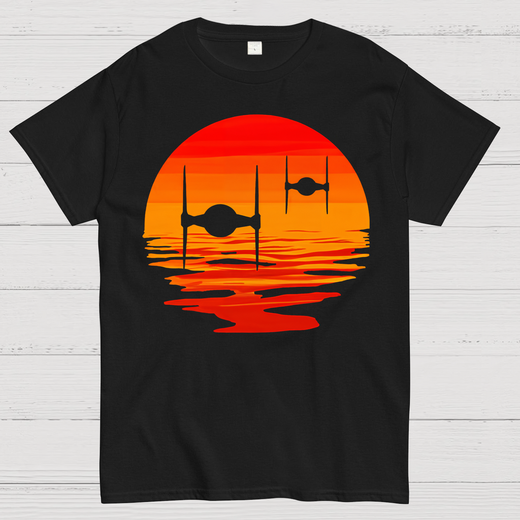 Tie Fighter Sunset  T-Shirt