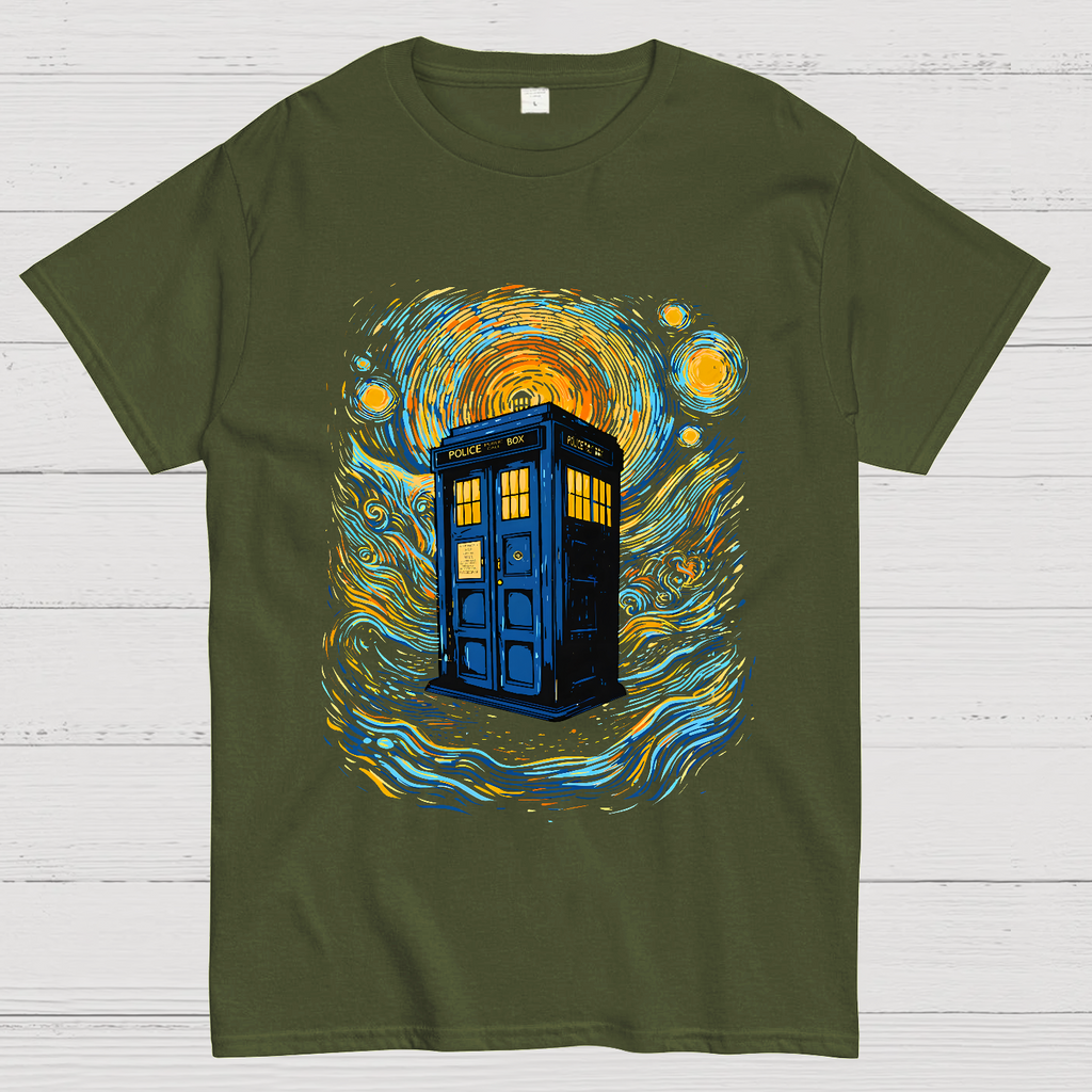 Starry Sky Phone Booth  T-Shirt
