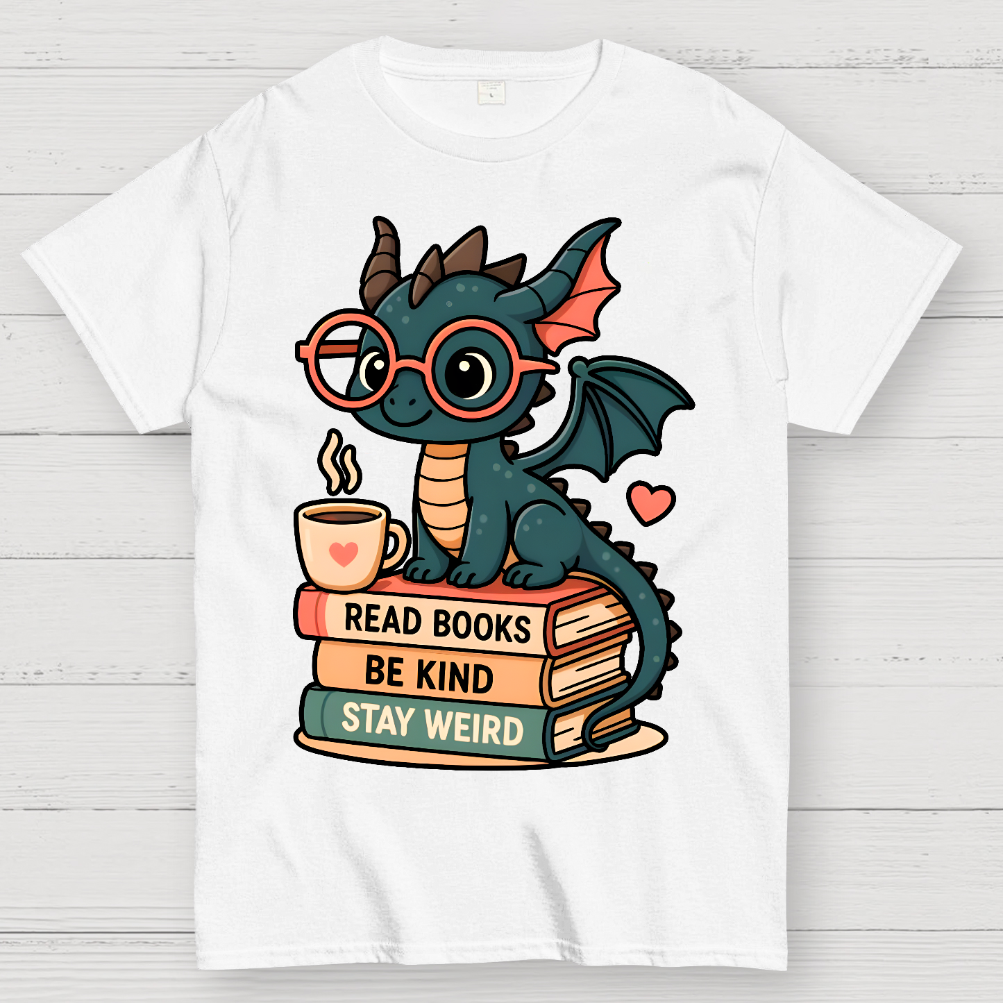 Dragons and Books - Kind and Weird  T-Shirt