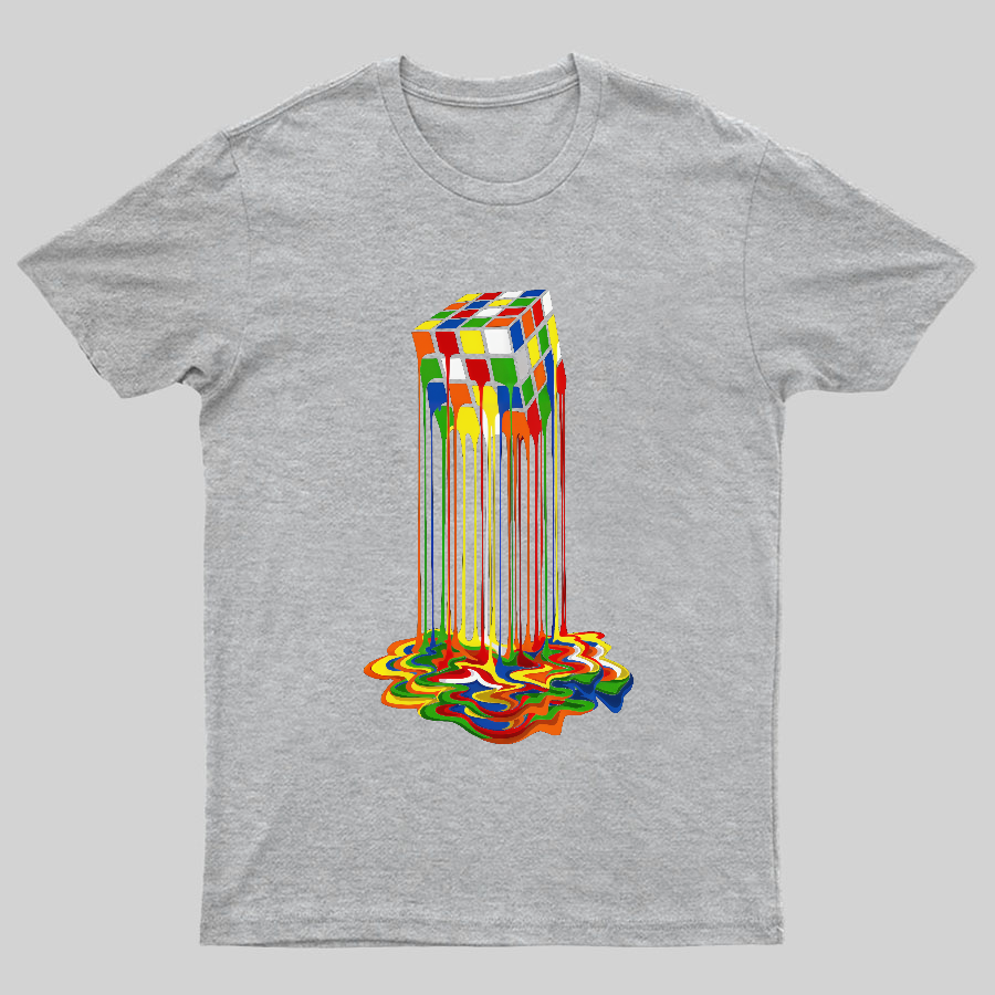 Rainbow Abstraction melted rubix cube y T-Shirt