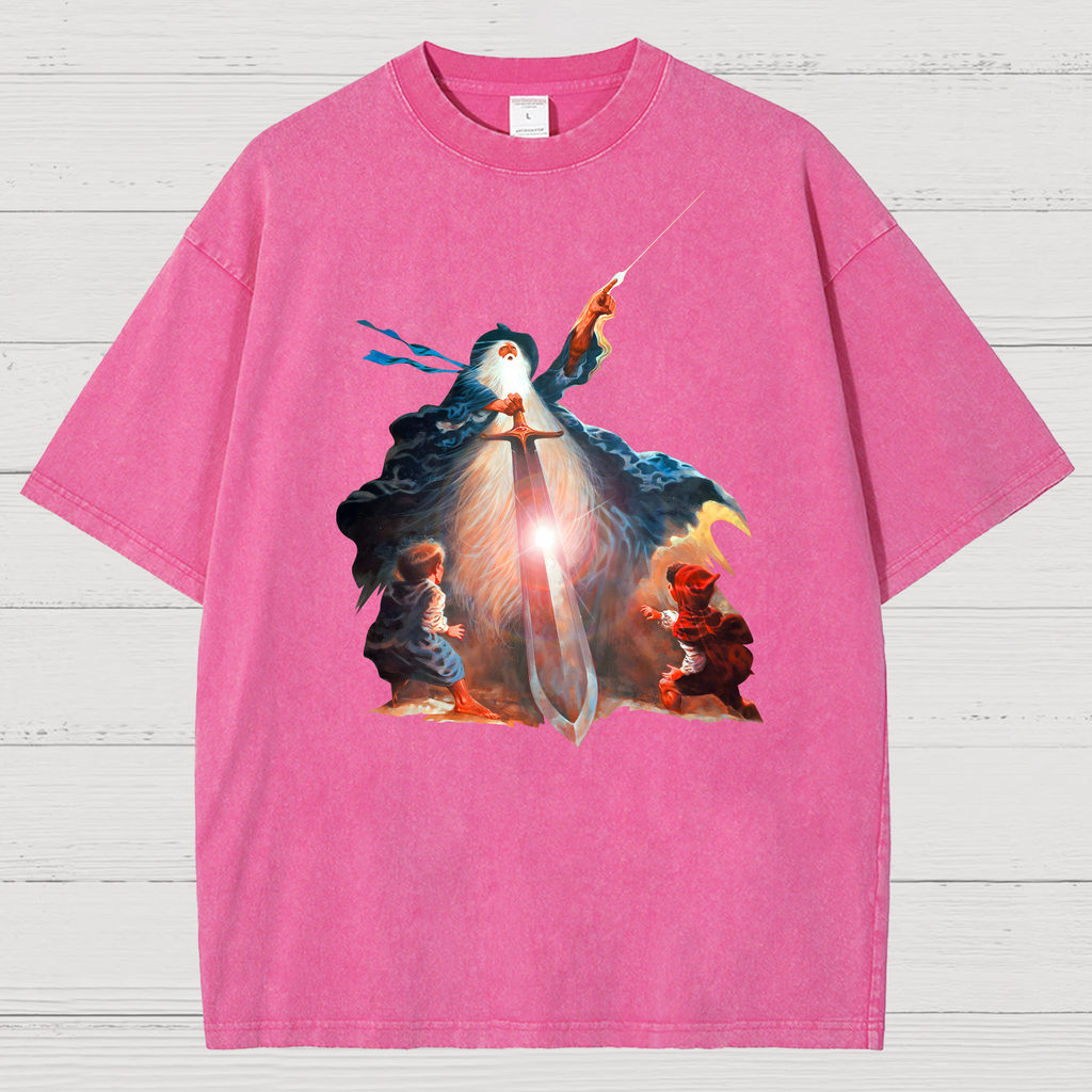 Retro Vintage Fantasy The Lord Of The Rings Unisex Vintage Distressed T-shirt