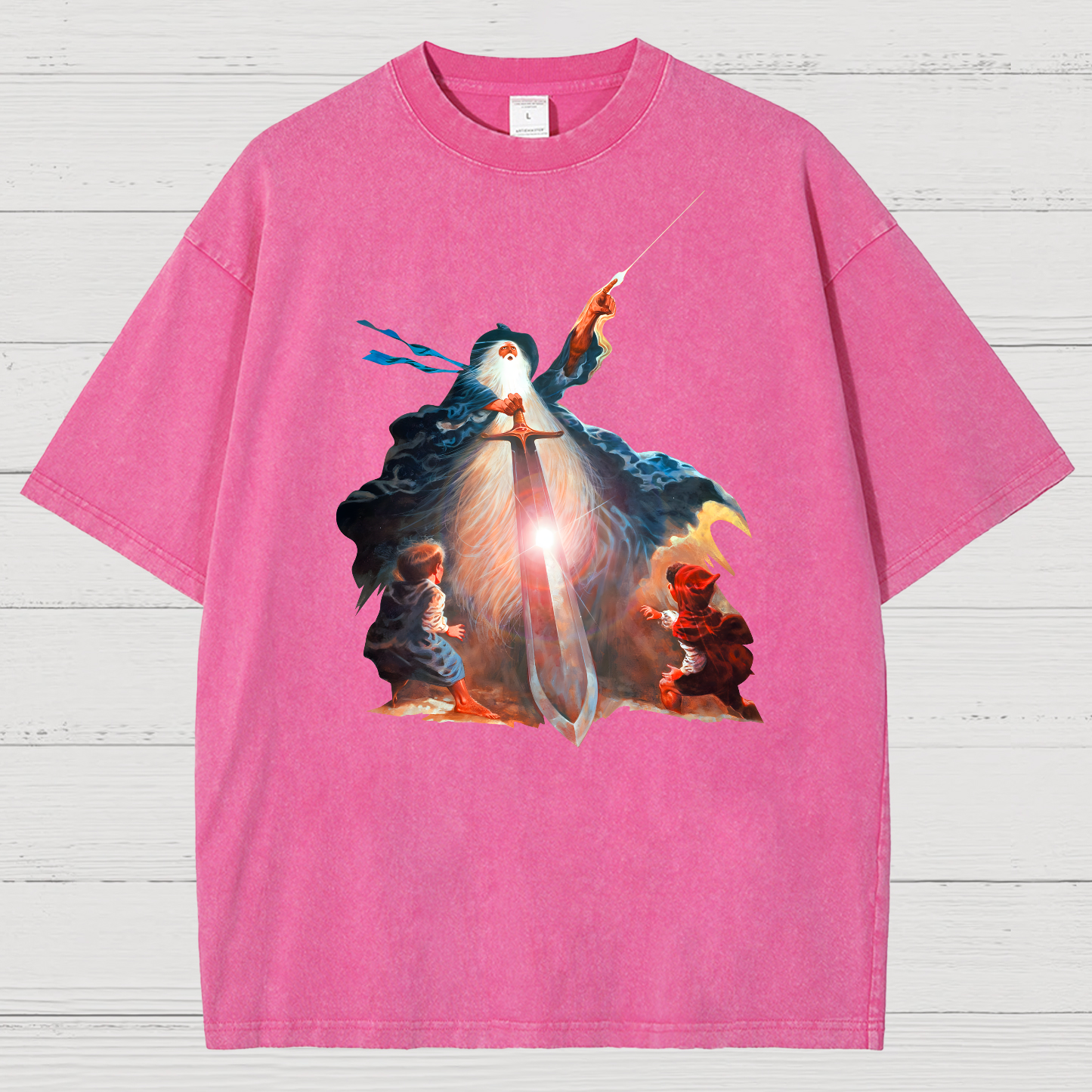 Retro Vintage Fantasy The Lord Of The Rings Unisex Vintage Distressed T-shirt