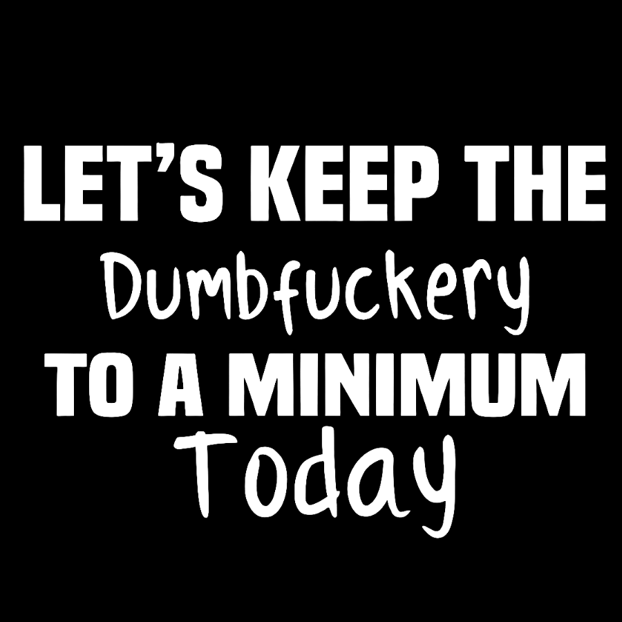 Let's Keep the Dumbfuckery to A Minimum Today y T-Shirt