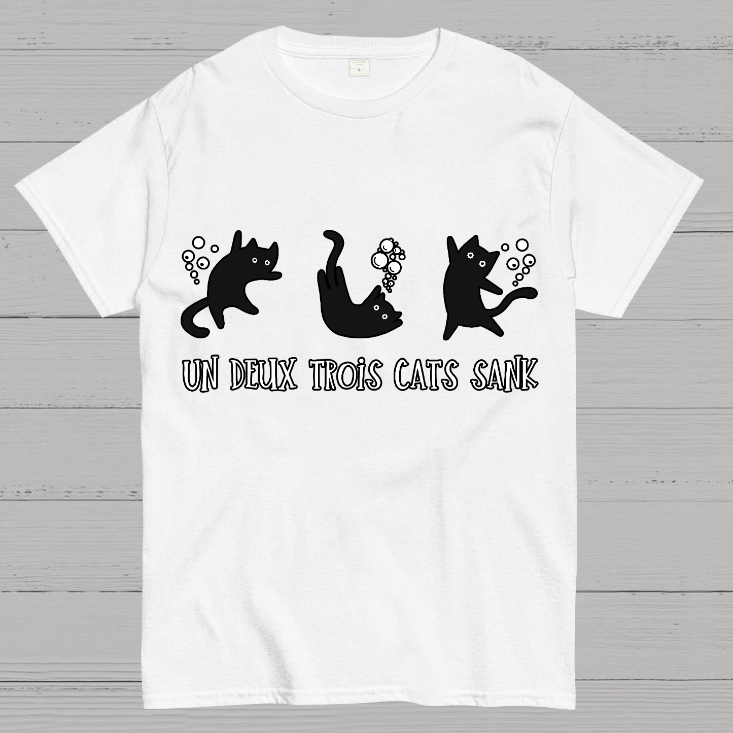 Un Deux Trois Cats Sank  T-Shirt