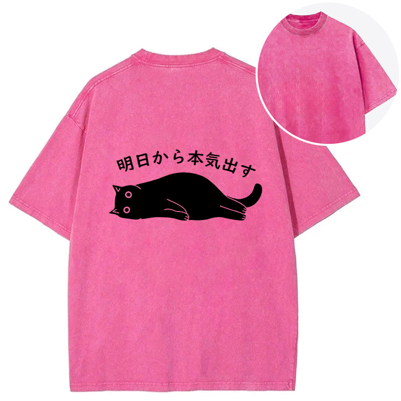 bbb I'm Going To Get Serious Tomorrow Back Washed T-Shirt