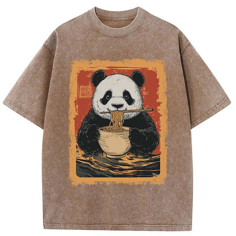 bbb Ramen Lover Panda Washed T-Shirt