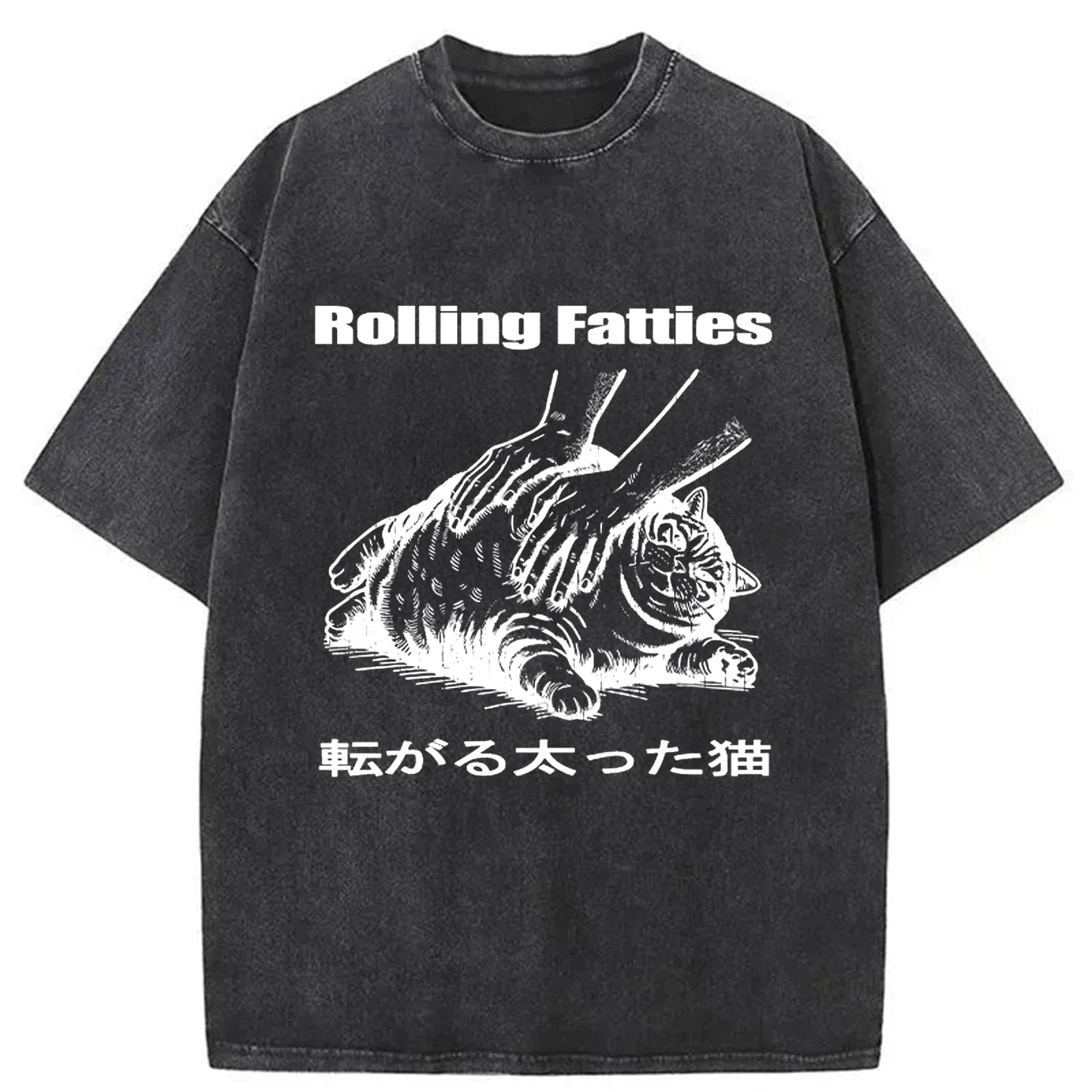 bbb Rolling Fatties Cat Washed T-Shirt